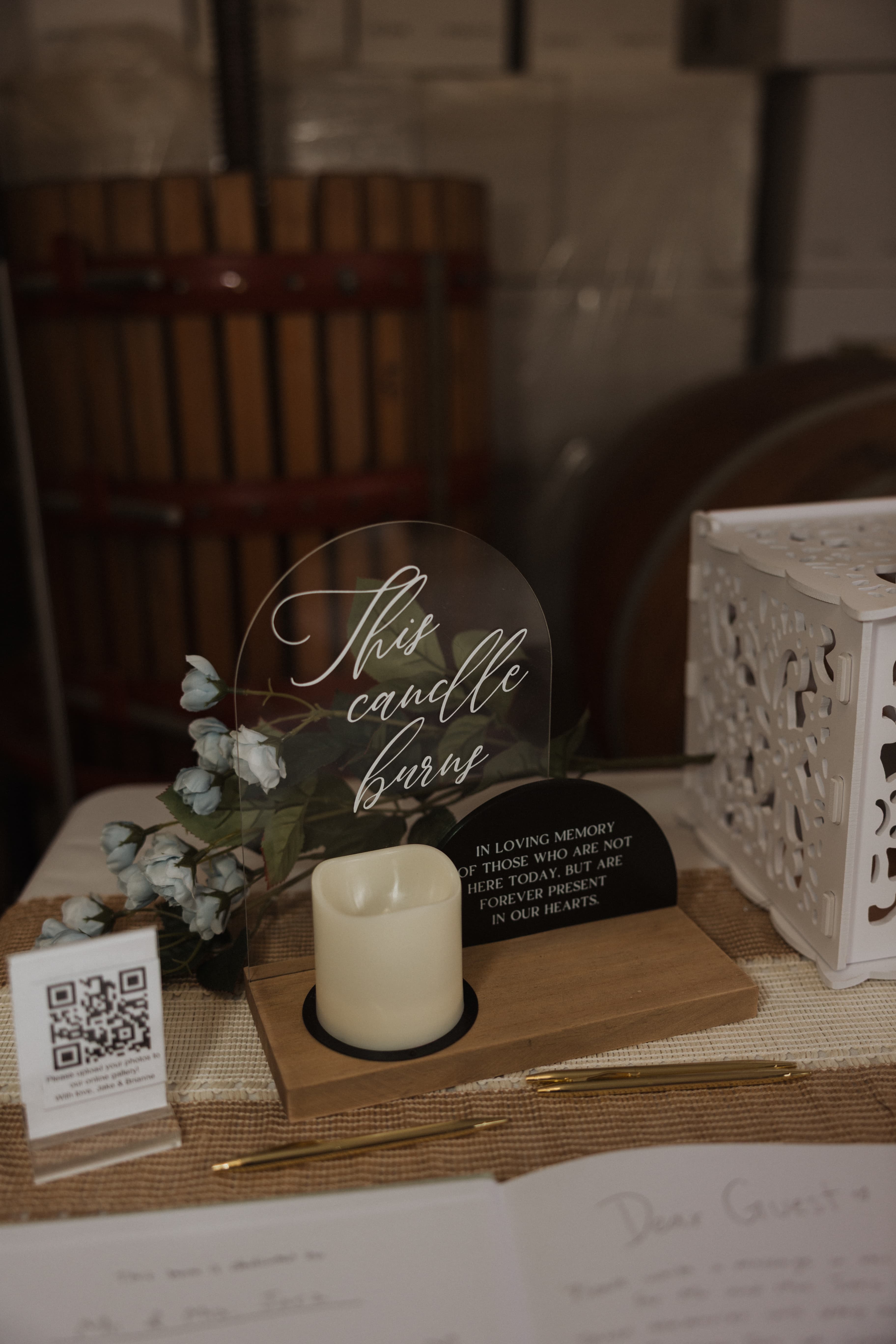 Pretty table and winery equipment