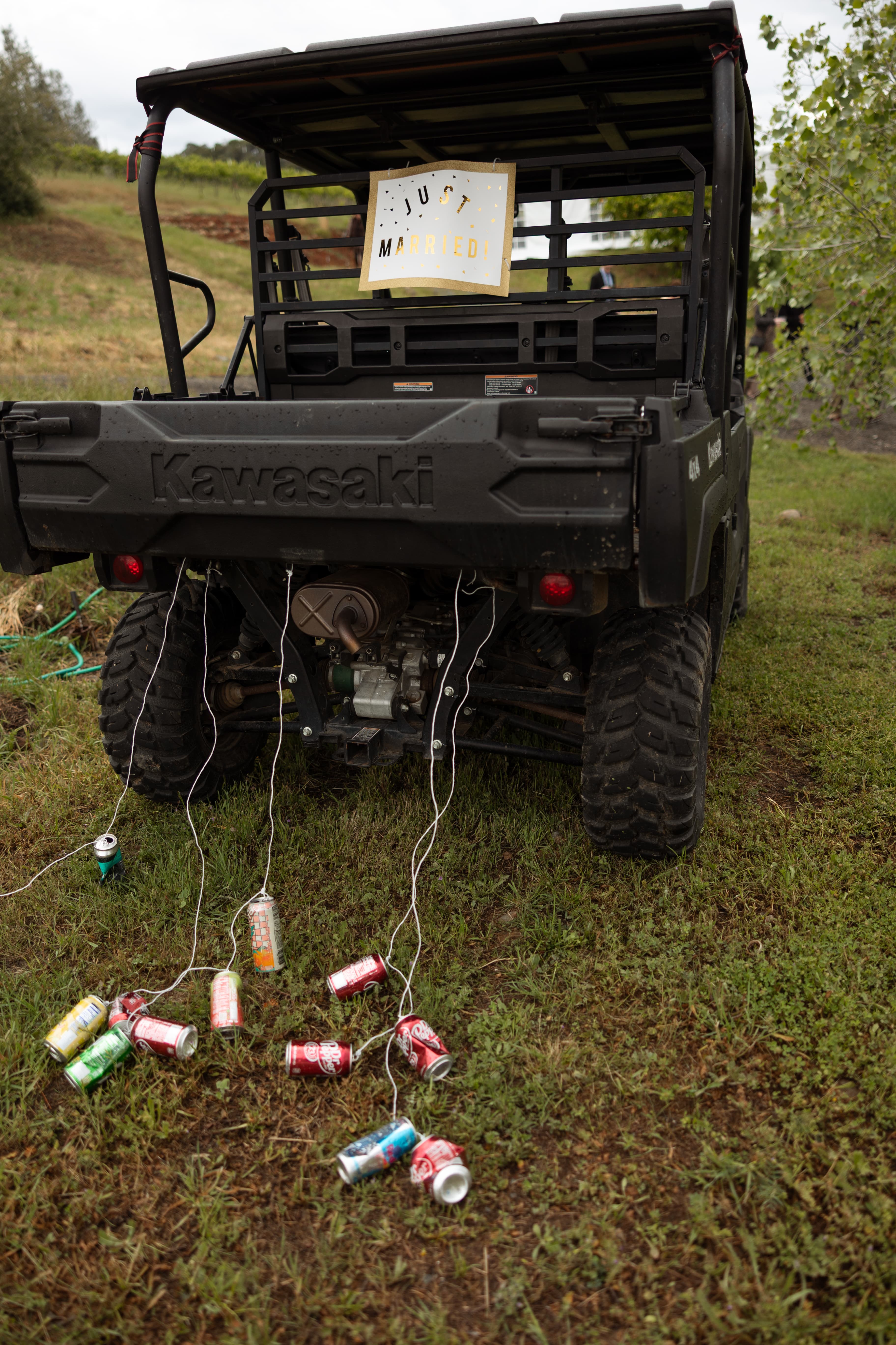 UTV that drove bride and groom